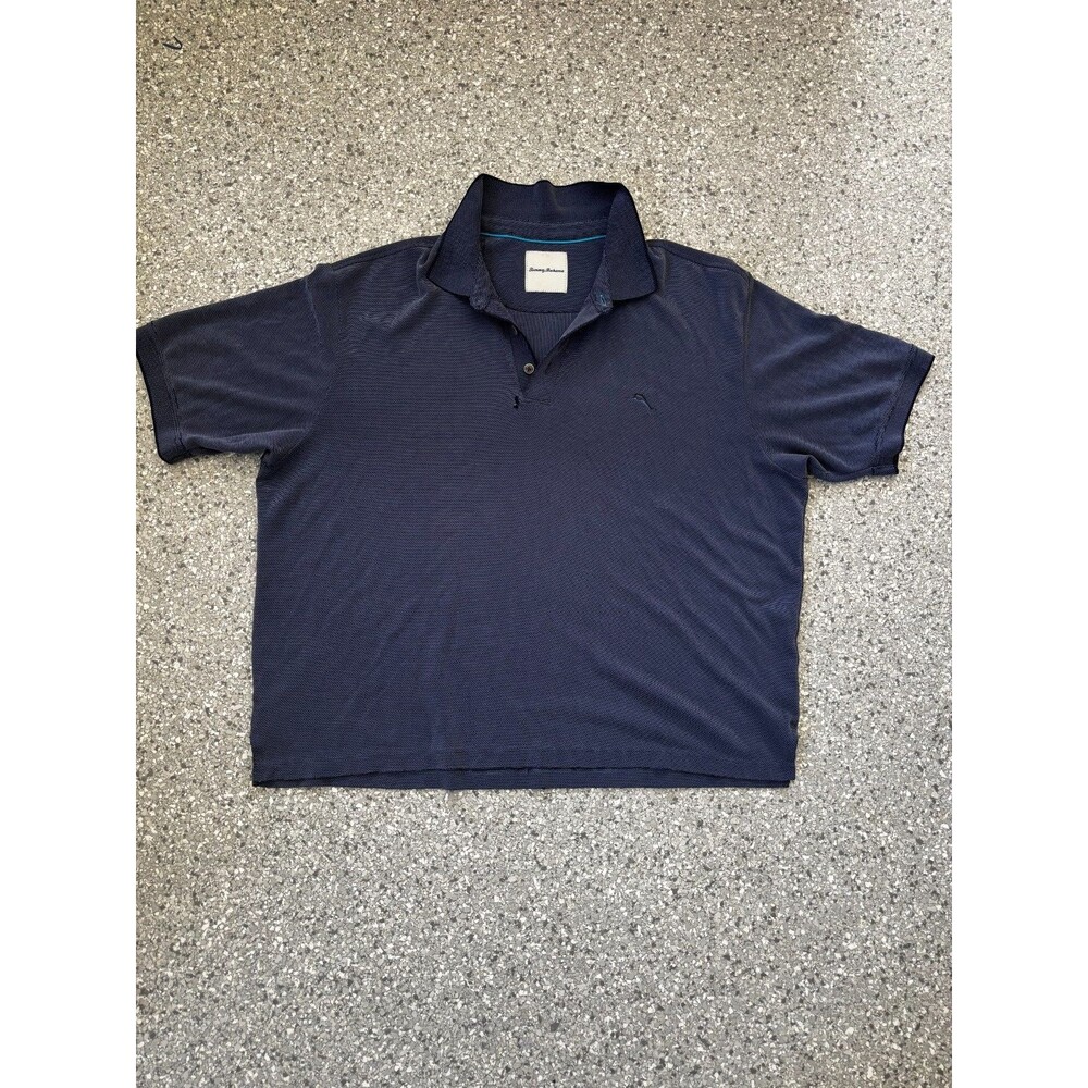 Tommy Bahama Blue Mens Polo Short Sleeve Size XL, slight tear